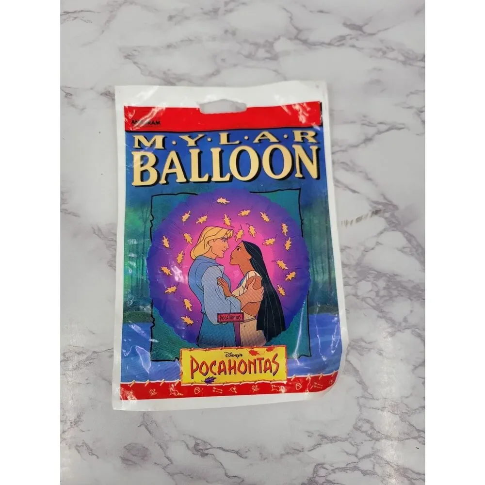 Pocahontas Vintage 90s Disney Mylar Foil Helium Balloon New In Package Deadstock